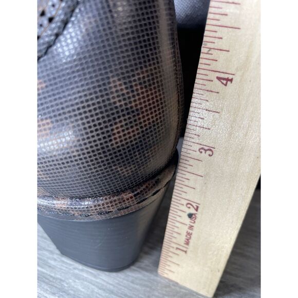 ROCKPORT Cobb Hill Rashel Dark Brown FLoral Leather Laced Booties Women 9M US/40 - Picture 13 of 16